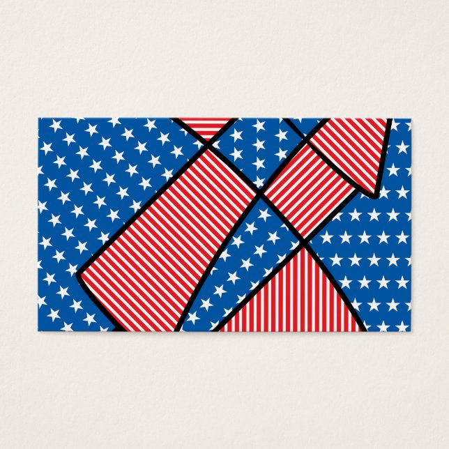 Amerikaans vuurwerk visitekaartjes (Voorkant)