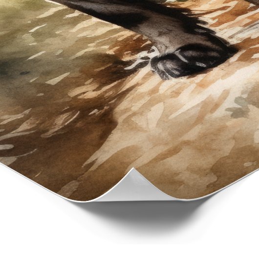 Amerikaans Water Spaniel Dog Art Print Poster (Hoek)