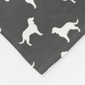 Amerikaans waterspaniel Dog Silhouettes Patroon Fleece Deken (Hoek)