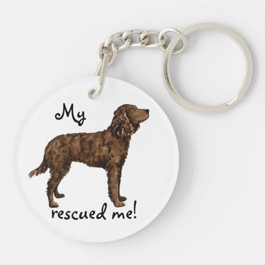 Amerikaans waterspaniel redden sleutelhanger (Achterkant)