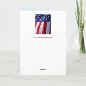 Amerikaans wenskaart feestdagen kaart (Achterkant)