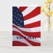 Amerikaans Wenskaart met drijvende vlag Kaart (Gele Bloem)