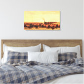  Amerikaans Westen, opgesloten door NH Trotter Canvas Afdruk (Insitu (Slaapkamer))