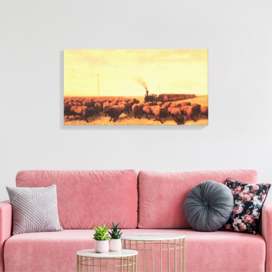  Amerikaans Westen, opgesloten door NH Trotter Canvas Afdruk (Insitu (Woonkamer))