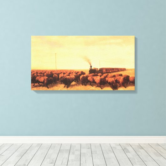  Amerikaans Westen, opgesloten door NH Trotter Canvas Afdruk (Insitu (Houten vloer))