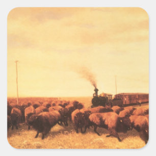  Amerikaans Westen, opgesloten door NH Trotter Vierkante Sticker