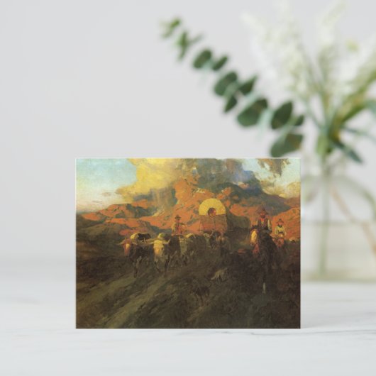  Amerikaans Westen, Overland Trail van Johnson Briefkaart (Staand voorkant)