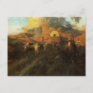  Amerikaans Westen, Overland Trail van Johnson Briefkaart