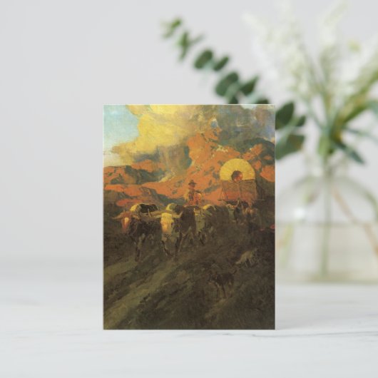  Amerikaans Westen, Overland Trail van Johnson Briefkaart (Staand voorkant)