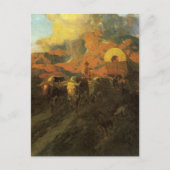  Amerikaans Westen, Overland Trail van Johnson Briefkaart (Voorkant)