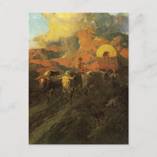 Amerikaans Westen, Overland Trail van Johnson Briefkaart (Voorkant)