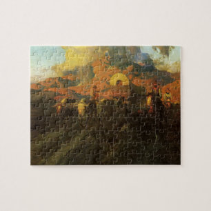  Amerikaans Westen, Overland Trail van Johnson Legpuzzel