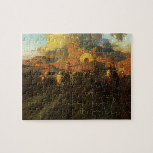  Amerikaans Westen, Overland Trail van Johnson Legpuzzel (Horizontaal)