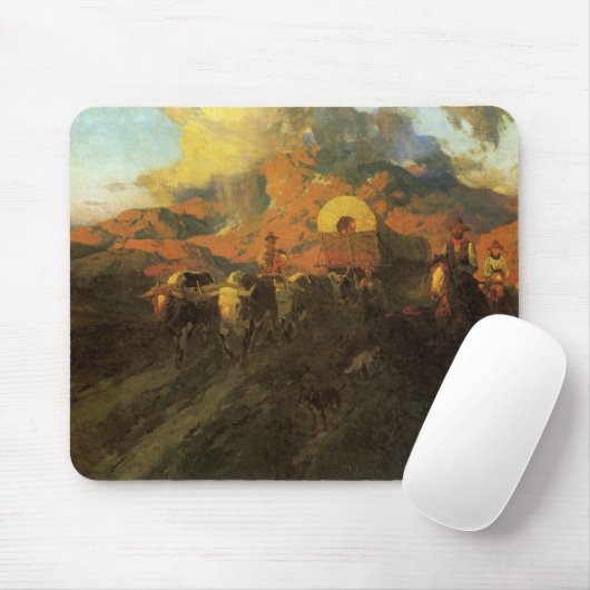  Amerikaans Westen, Overland Trail van Johnson Muismat (Met muis)