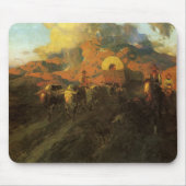  Amerikaans Westen, Overland Trail van Johnson Muismat (Voorkant)