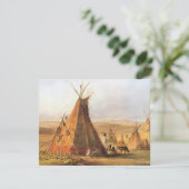 -Amerikaans Westen, Teepees op Plain door Bodmer (Staand voorkant)