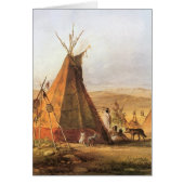 -Amerikaans Westen, Teepees op Plain door Bodmer (Voorkant)