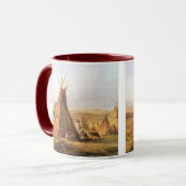 -Amerikaans Westen, Teepees op Plain door Bodmer Mok (Voorkant links)