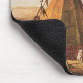 -Amerikaans Westen, Teepees op Plain door Bodmer Muismat (Hoek)