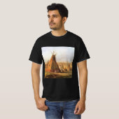 -Amerikaans Westen, Teepees op Plain door Bodmer T-shirt (Voorkant volledig)