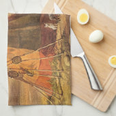 -Amerikaans Westen, Teepees op Plain door Bodmer Theedoek (Quarter Fold)