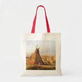 -Amerikaans Westen, Teepees op Plain door Bodmer Tote Bag (Voorkant)