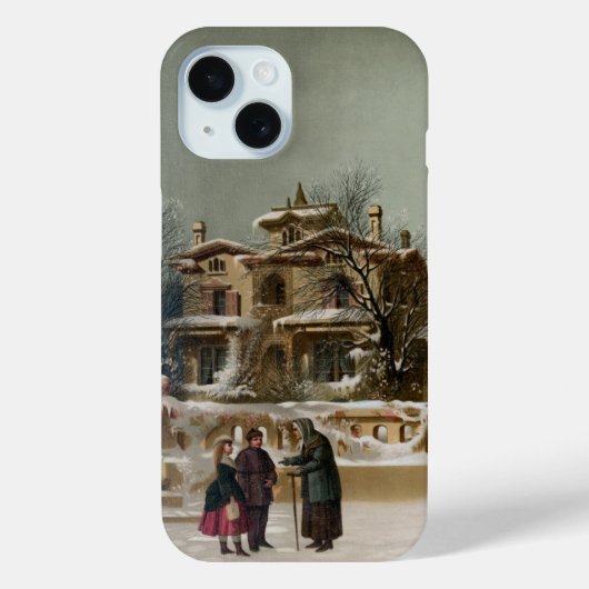 Amerikaans Winter Kerstscène Case-Mate iPhone Case (Achterkant)