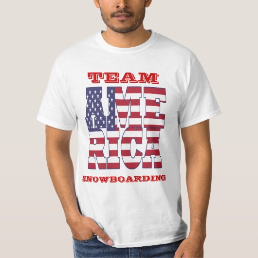 Amerikaans wintersportteam t-shirt (Voorkant)