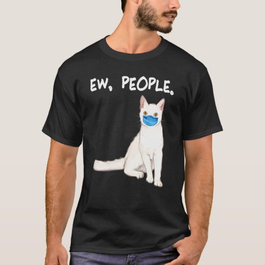 Amerikaans Wirehair Ew People Cat Wearing Face Mas T-shirt (Voorkant)