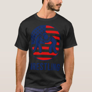 Amerikaans worstelteam Amerikaanse vlag T-shirt