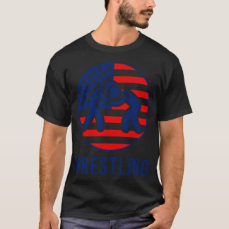 Amerikaans worstelteam Amerikaanse vlag T-shirt