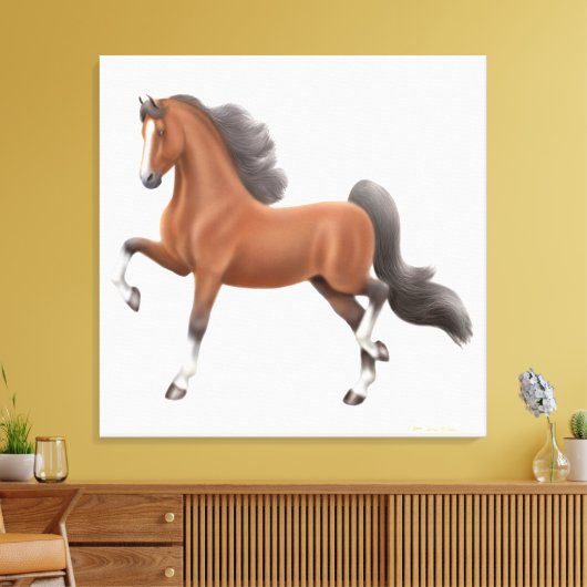 Amerikaans zadelras Gaaited Paard Verpakt Canvas (Insitu (Woonkamer))
