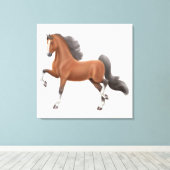 Amerikaans zadelras Gaaited Paard Verpakt Canvas Afdruk (Insitu (Houten vloer))