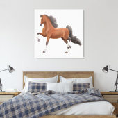 Amerikaans zadelras Gaaited Paard Verpakt Canvas Afdruk (Insitu (Slaapkamer))