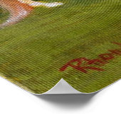 Amerikaans zadeltje op het portret van de spoorsta poster (Hoek)