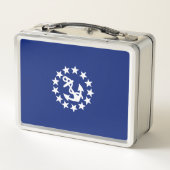 Amerikaans zeezeilschip blauw decor (Achterkant)