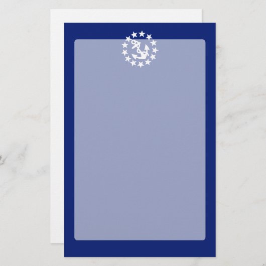 Amerikaans zeezeilschip blauw decor briefpapier (Voorkant / Achterkant)