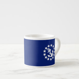 Amerikaans zeezeilschip blauw decor espresso kop