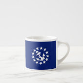 Amerikaans zeezeilschip blauw decor espresso kop (Rechts)