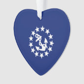 Amerikaans zeezeilschip blauw decor ornament (voorkant)