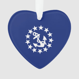 Amerikaans zeezeilschip blauw decor ornament