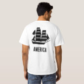 Amerikaans zeilschip t-shirt (Achterkant volledig)