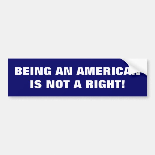 Amerikaans zijn... bumpersticker (Voorkant)