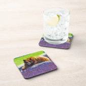 Amerikaans Zwart Beer in Rest Abstract Impressioni Drankjes Onderzetter (Rechterzijde)