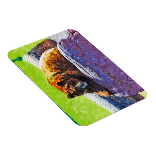 Amerikaans Zwart Beer in Rest Abstract Impressioni Magneet (Rechterzijde)