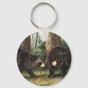 Amerikaans zwart Beer Ursus Americanus Illustratie Sleutelhanger