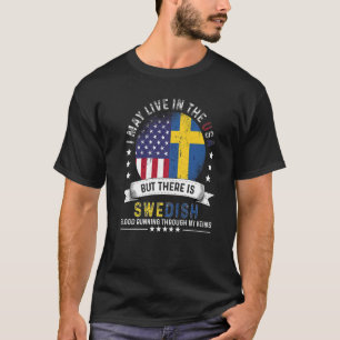 Amerikaans Zweeds thuis in Amerikaanse Patriot Ame T-shirt