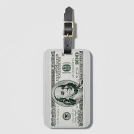 Amerikaanse $100 biljet bagagelabel