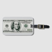 Amerikaanse $100 biljet bagagelabel (Voorkant (horizontaal))