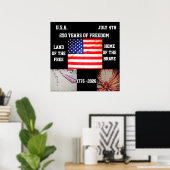 AMERIKAANSE '250 JAAR VRIJHEID' poster (Thuiskantoor)